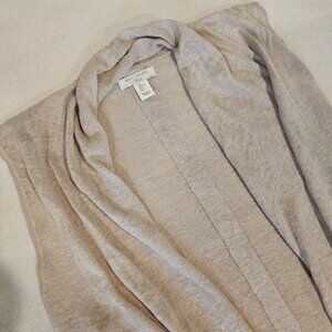 St Tropez West 100% linen sleeveless cardigan size small